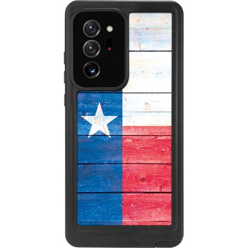 Texas Flag Light Wood Galaxy Note20 Ultra 5G Waterproof Case