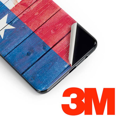 Texas Flag Light Wood Galaxy S10 Plus Skin