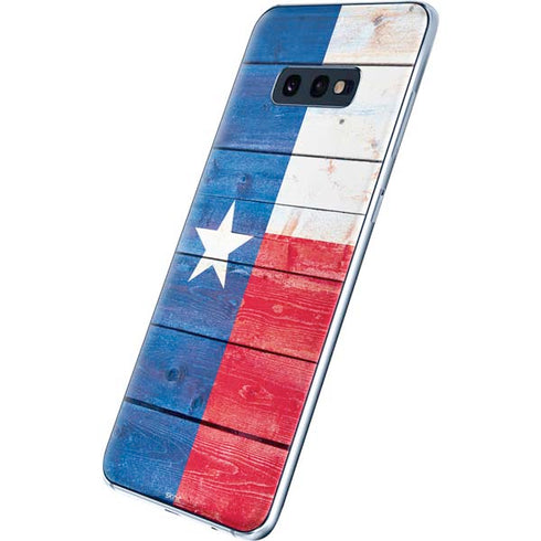 Texas Flag Light Wood Galaxy S10e Skin