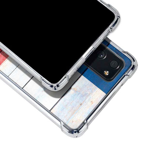 Texas Flag Light Wood Galaxy S20 FE Clear Case