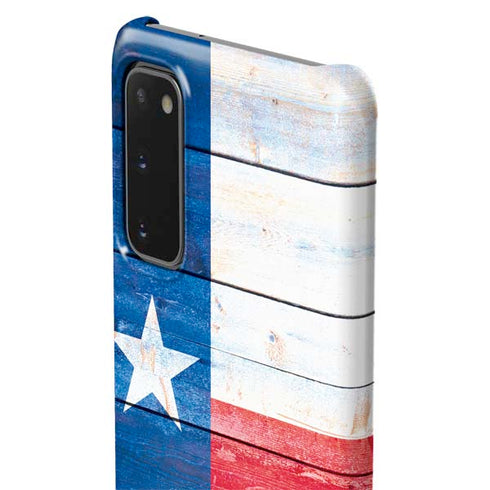 Texas Flag Light Wood Galaxy S20 Lite Case