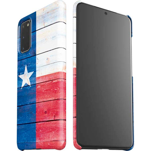 Texas Flag Light Wood Galaxy S20 Lite Case