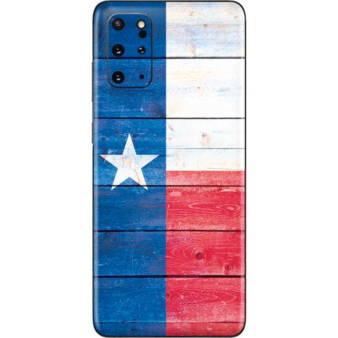 Texas Flag Light Wood Galaxy S20 Plus Skin