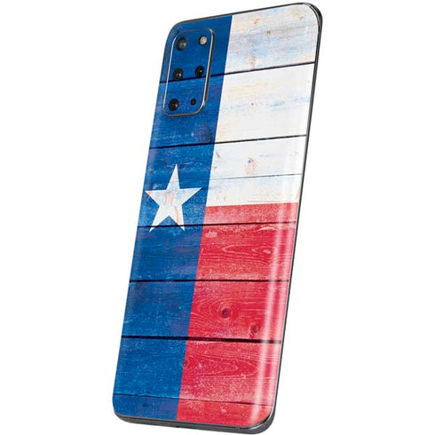 Texas Flag Light Wood Galaxy S20 Plus Skin