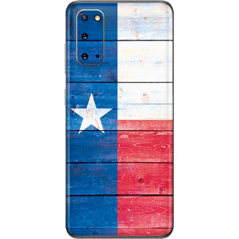 Texas Flag Light Wood Galaxy S20 Skin