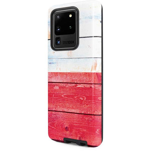 Texas Flag Light Wood Galaxy S20 Ultra 5G Pro Case