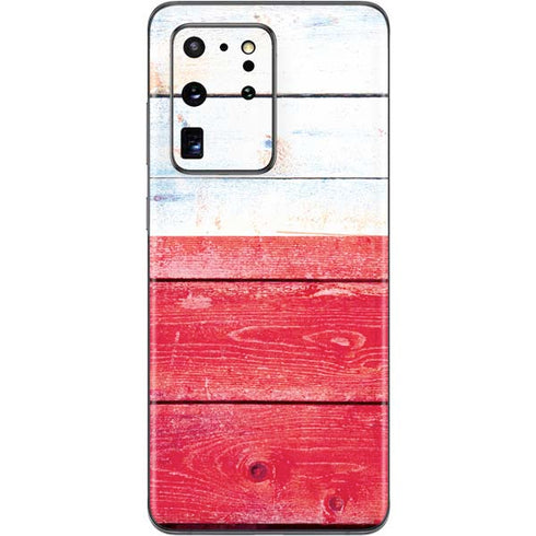 Texas Flag Light Wood Galaxy S20 Ultra 5G Skin