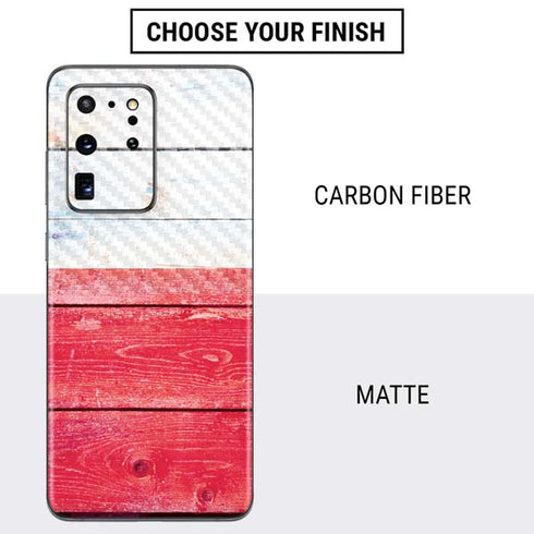 Texas Flag Light Wood Galaxy S20 Ultra 5G Skin