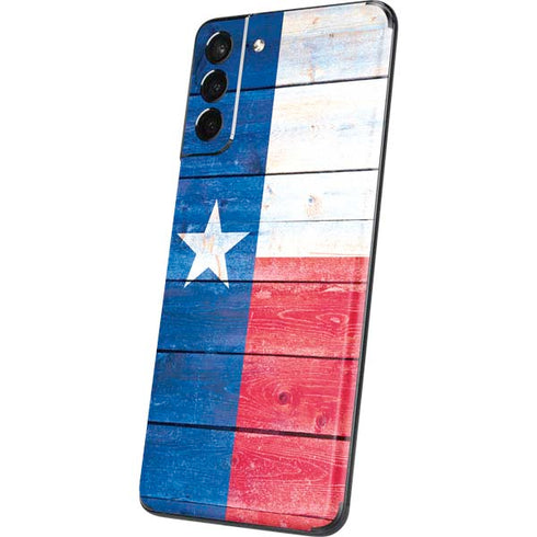 Texas Flag Light Wood Galaxy S21 5G Skin