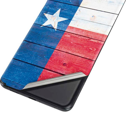 Texas Flag Light Wood Galaxy S21 5G Skin