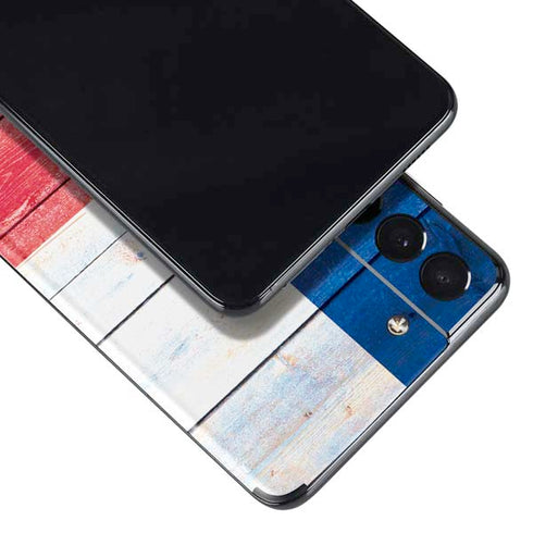 Texas Flag Light Wood Galaxy S21 Plus 5G Skin