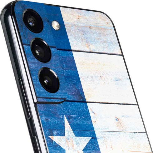 Texas Flag Light Wood Galaxy S22 Plus Skin