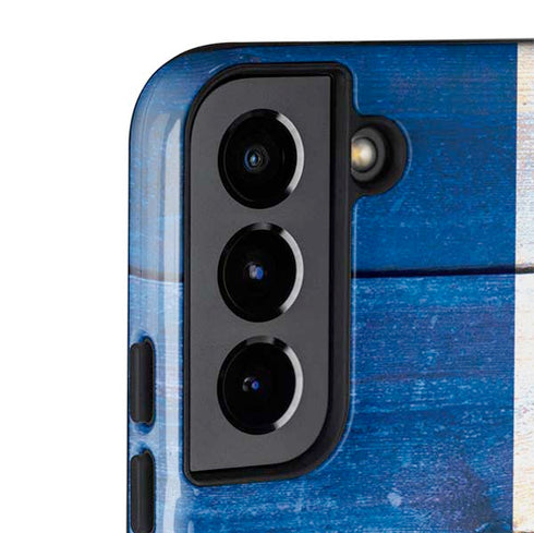 Texas Flag Light Wood Galaxy S22 Pro Case