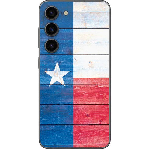 Texas Flag Light Wood Galaxy S23 Skin