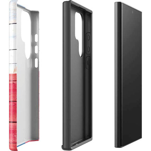 Texas Flag Light Wood Galaxy S24 Ultra Impact Case