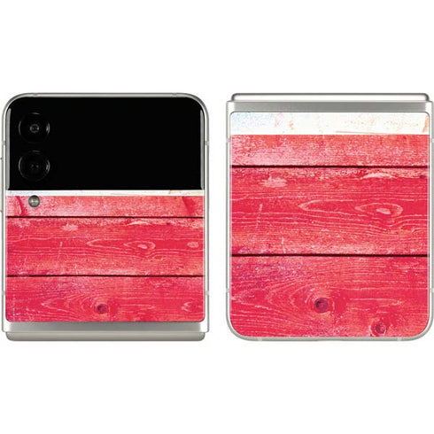 Texas Flag Light Wood Galaxy Z Flip3 5G Skin