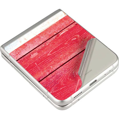 Texas Flag Light Wood Galaxy Z Flip3 5G Skin