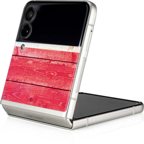 Texas Flag Light Wood Galaxy Z Flip3 5G Skin