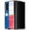 Texas Flag Light Wood Galaxy Z Fold4 5G Clear Case