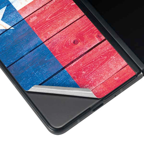 Texas Flag Light Wood Galaxy Z Fold4 5G Skin