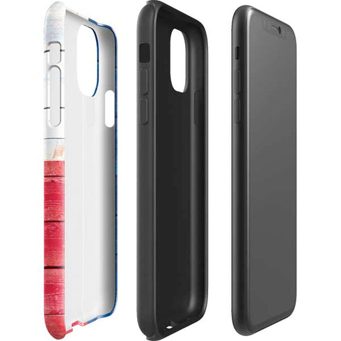 Texas Flag Light Wood iPhone 11 Impact Case