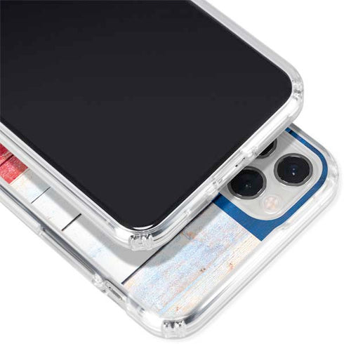 Texas Flag Light Wood iPhone 11 Pro Clear Case