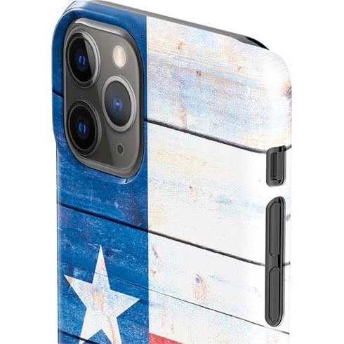 Texas Flag Light Wood iPhone 11 Pro Lite Case