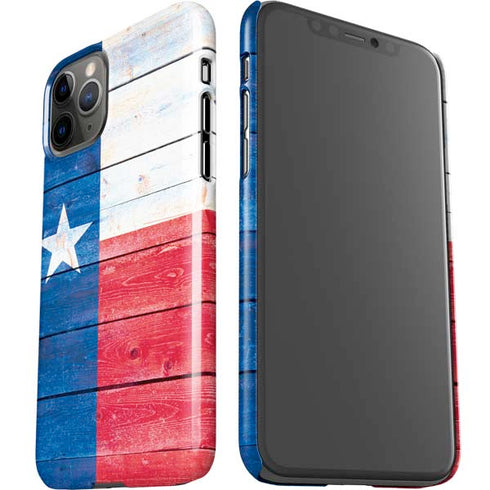 Texas Flag Light Wood iPhone 11 Pro Lite Case