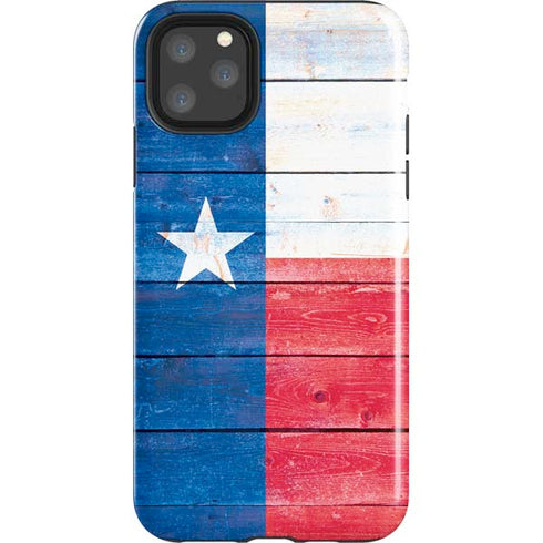 Texas Flag Light Wood iPhone 11 Pro Max Impact Case