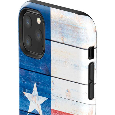 Texas Flag Light Wood iPhone 11 Pro Max Impact Case