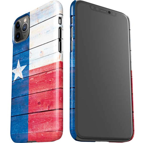 Texas Flag Light Wood iPhone 11 Pro Max Lite Case