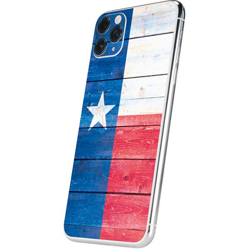 Texas Flag Light Wood iPhone 11 Pro Max Skin