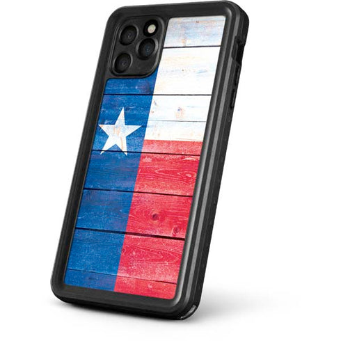 Texas Flag Light Wood iPhone 11 Pro Max Waterproof Case