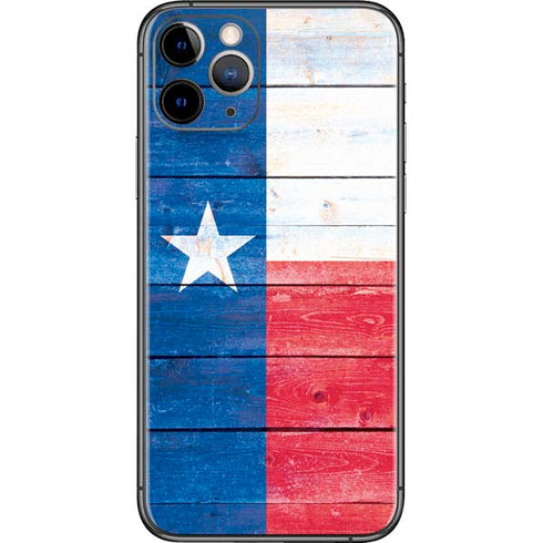 Texas Flag Light Wood iPhone 11 Pro Skin