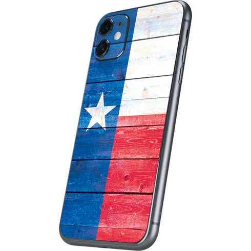 Texas Flag Light Wood iPhone 11 Skin
