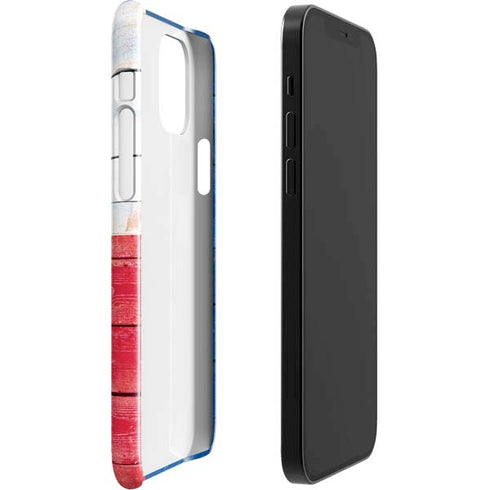 Texas Flag Light Wood iPhone 12 Mini Lite Case