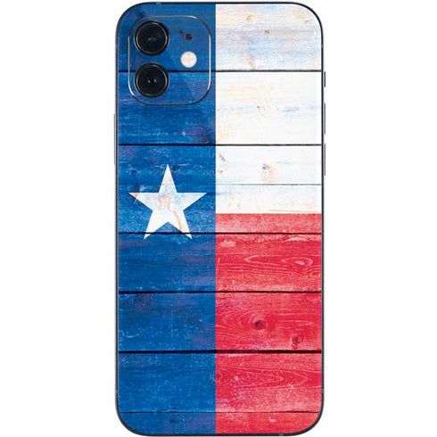 Texas Flag Light Wood iPhone 12 Mini Skin