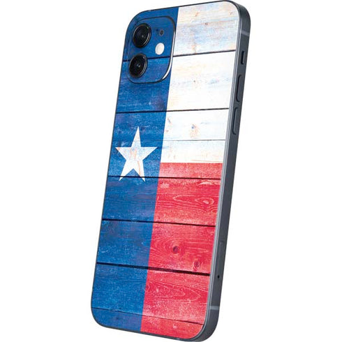 Texas Flag Light Wood iPhone 12 Mini Skin