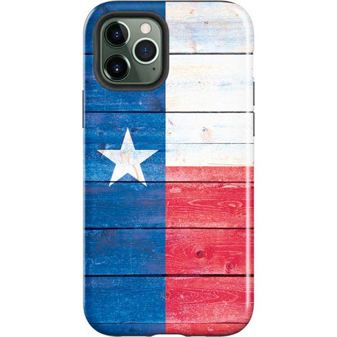 Texas Flag Light Wood iPhone 12 Pro Impact Case