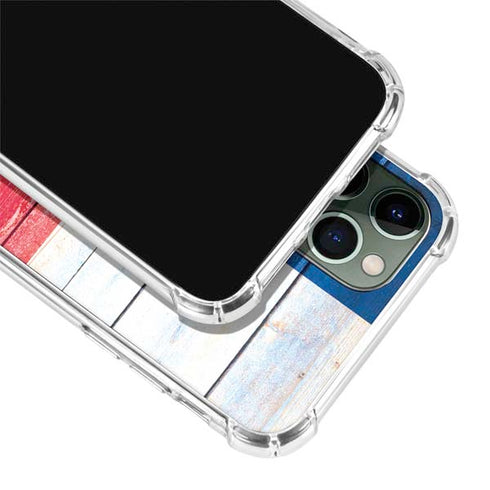 Texas Flag Light Wood iPhone 12 Pro Max Clear Case
