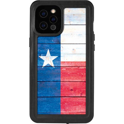 Texas Flag Light Wood iPhone 12 Pro Max Waterproof Case