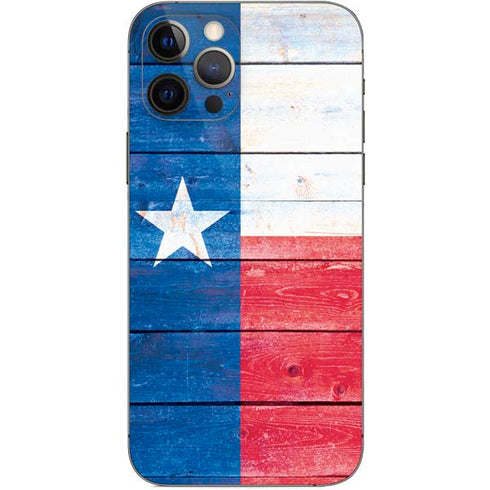 Texas Flag Light Wood iPhone 12 Pro Skin