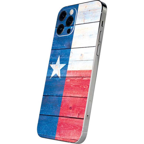 Texas Flag Light Wood iPhone 12 Pro Skin