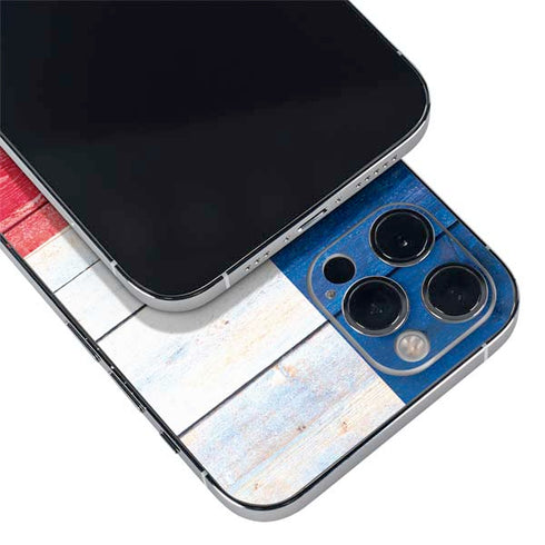 Texas Flag Light Wood iPhone 12 Pro Skin