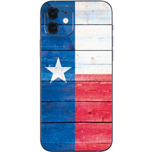 Texas Flag Light Wood iPhone 12 Skin