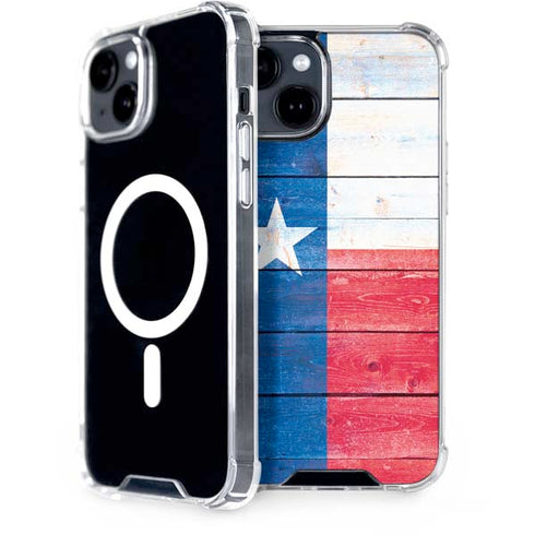 Texas Flag Light Wood iPhone 13 MagSafe Case
