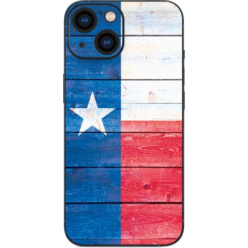 Texas Flag Light Wood iPhone 13 Mini Skin