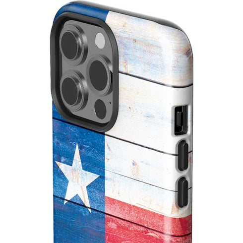 Texas Flag Light Wood iPhone 13 Pro Impact Case