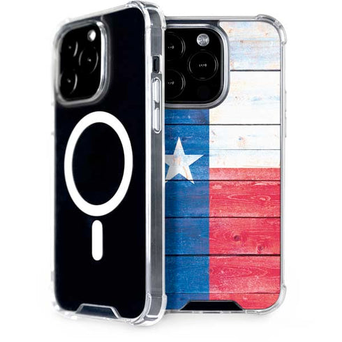 Texas Flag Light Wood iPhone 13 Pro MagSafe Case
