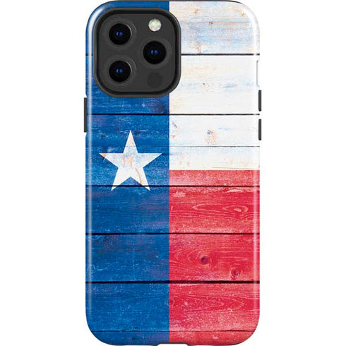 Texas Flag Light Wood iPhone 13 Pro Max Impact Case